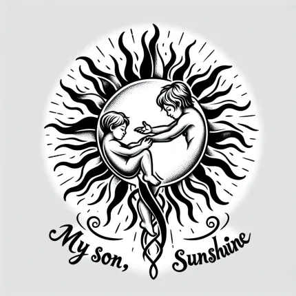 Мой сын — мое солнце: значение и популярность татуировки