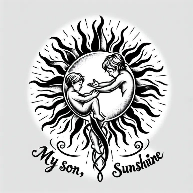 Мой сын — мое солнце: значение и популярность татуировки